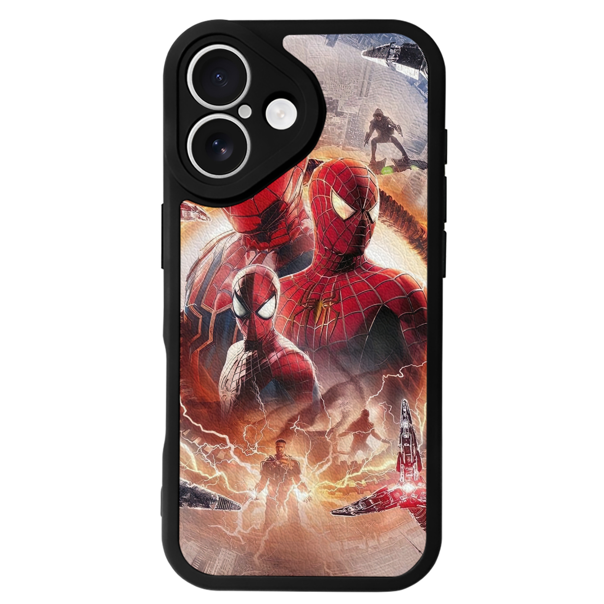 （画像用） Spider Man スパイダーマン 【iPhone 16シリーズ対応】シリコンスマホケース（レザー調） 材質：シリコン